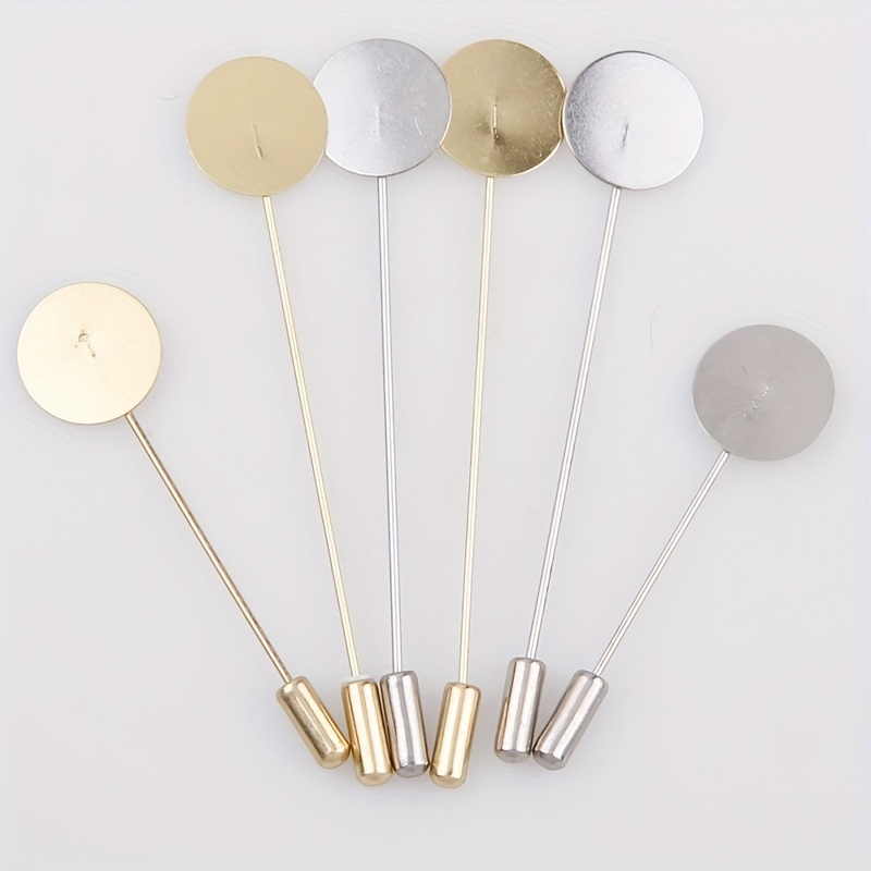 10pcs Zinc Alloy Flat Back Brooches, DIY Craft Accessories